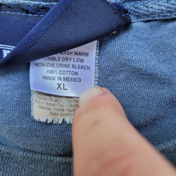 Breezin' Up Size XL Blue Spray Beach Men's T-Shirt - Picture 2 of 7